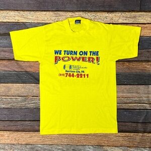 Vintage 1990s We Turn on Power! Pennsylvania Screen Stars Best Tshirt